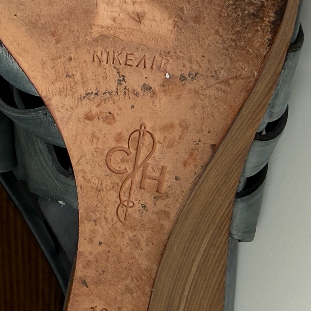 Cole Haan Nike Air Skye Lace Up Strappy Gladiator Wedge Size 10B - Picture 15 of 15